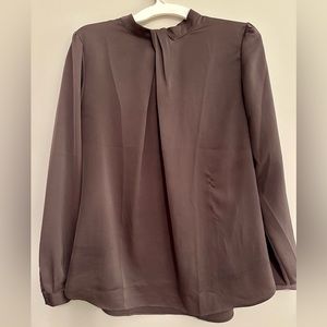 Long sleeve mock neck blouse